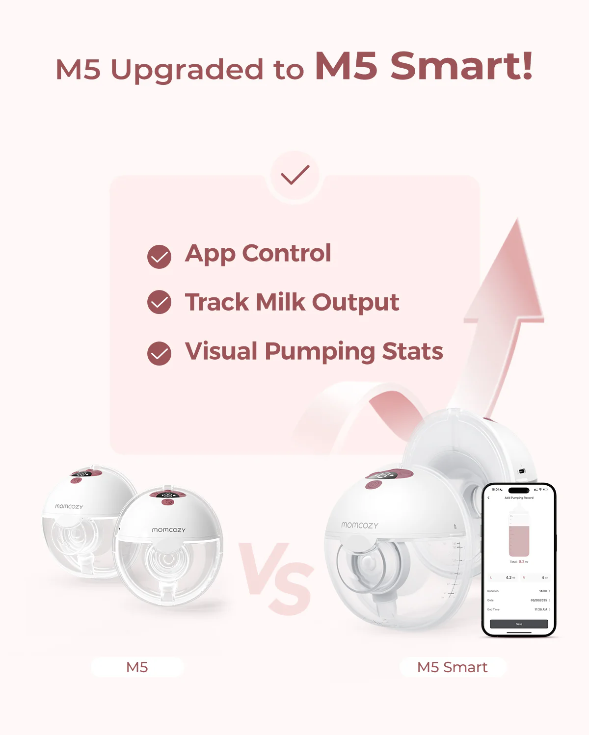 M5 Smart Heat Massager Bundle: Double M5 Smart Breast Pump and Double Breast Massager - Image 3