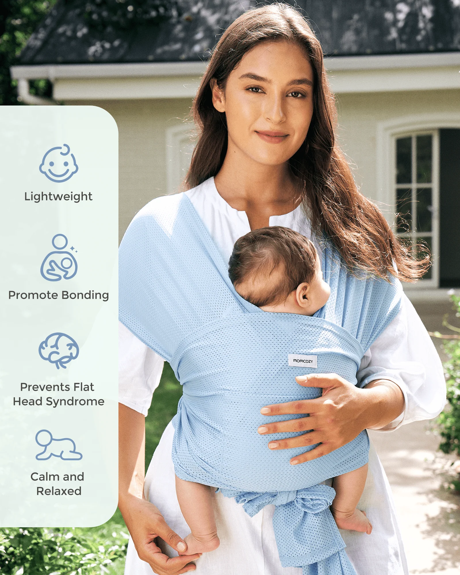 Easy to Wear Hands Free - Baby Wrap Carrier - Image 42