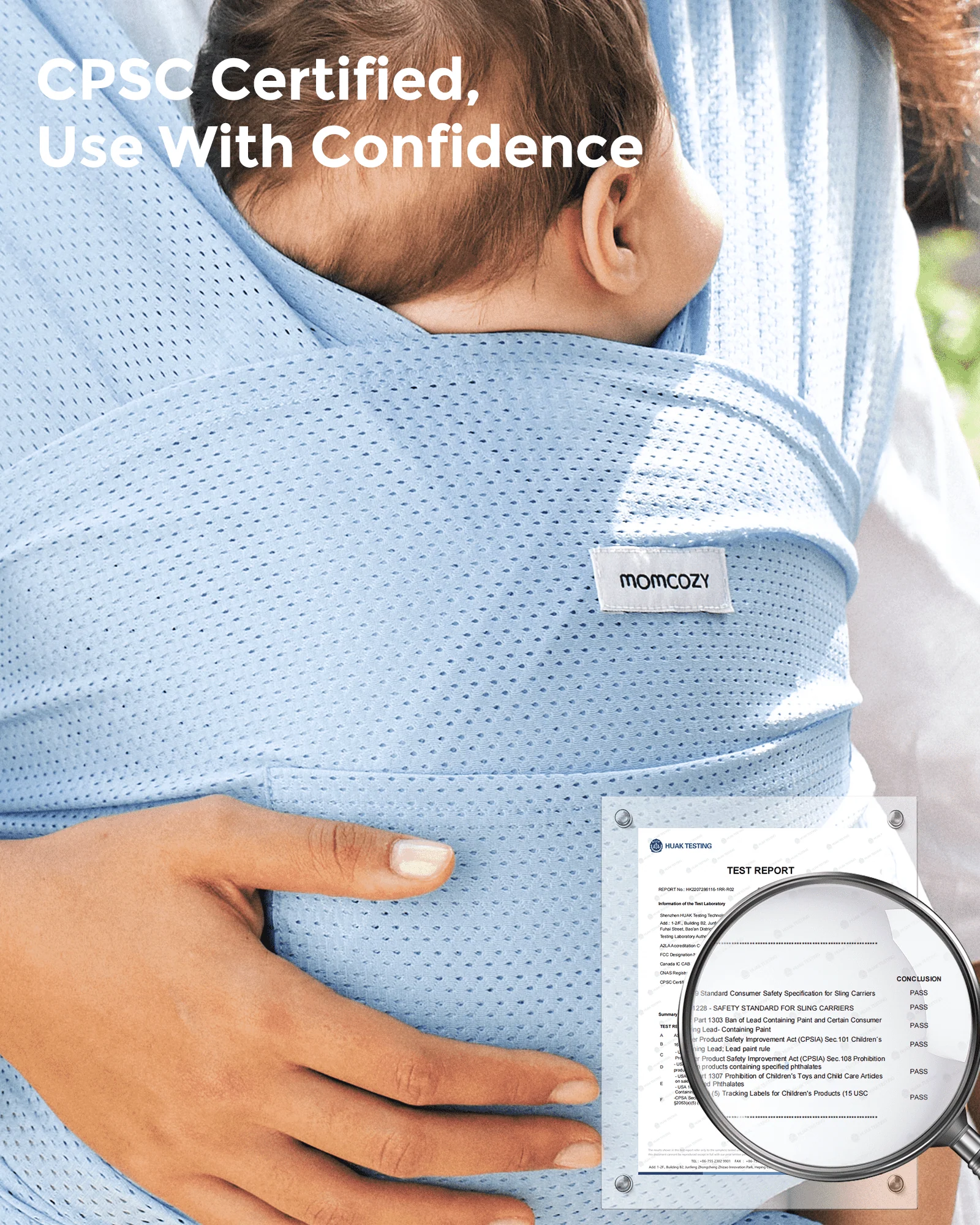 Easy to Wear Hands Free - Baby Wrap Carrier - Image 43