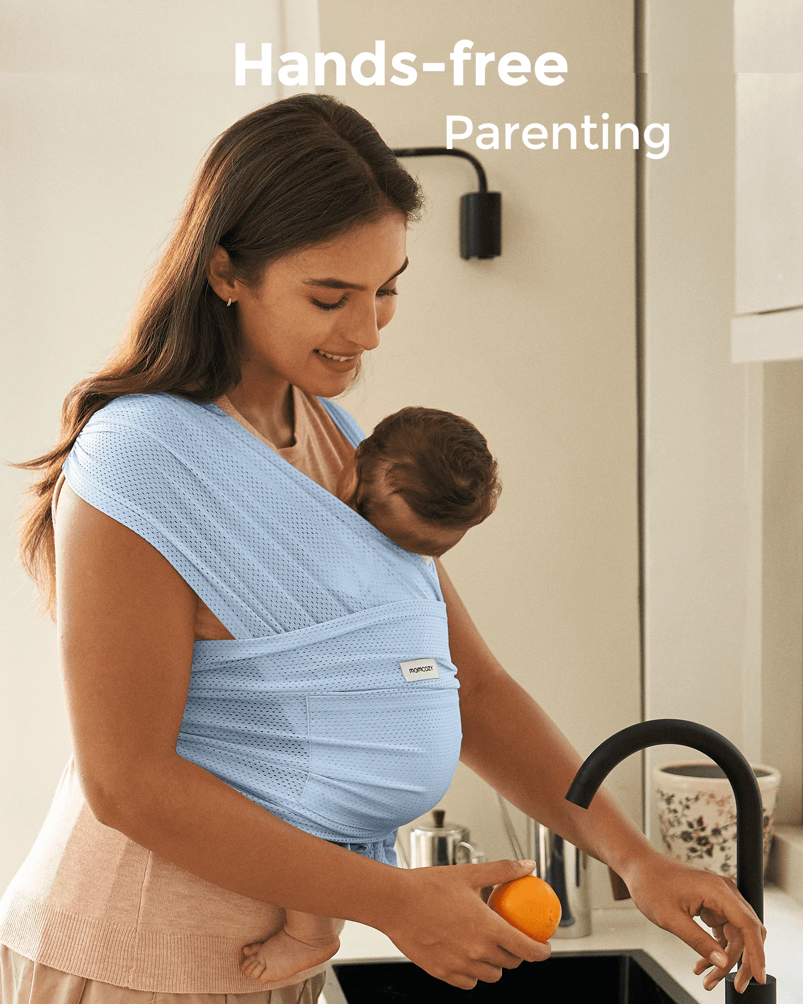 Easy to Wear Hands Free - Baby Wrap Carrier - Image 40